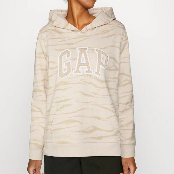 Gap Women's Classic Logo Zebra Print Sweatshirt Hoodie Size S - Picture 1 of 6
